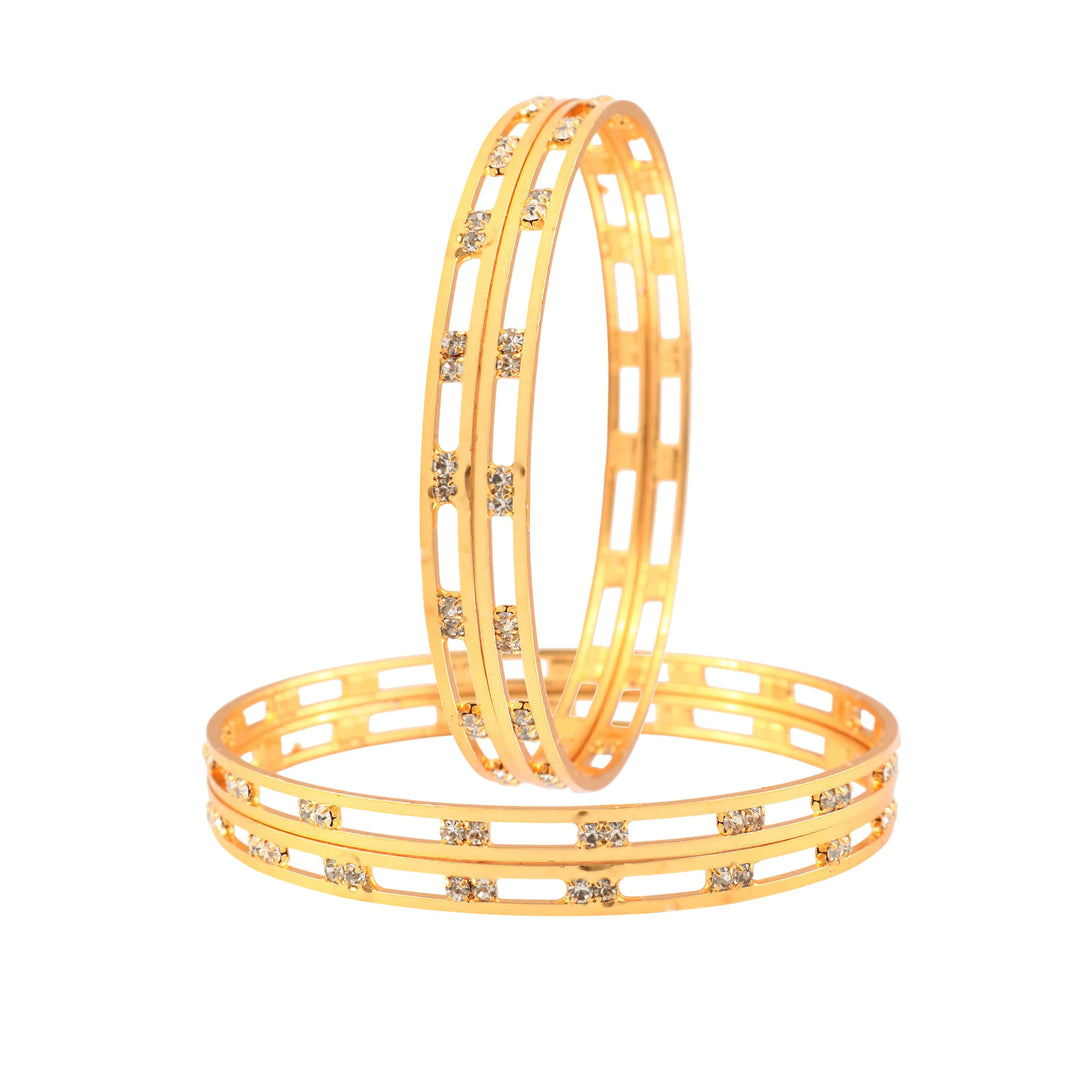 Women Gold-Plated  Bangles Set of 4