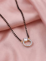 Load image into Gallery viewer, Rhodium plated AD &amp; CZ Studed Pendant Mangalsutra
