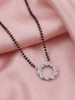 Load image into Gallery viewer, Rhodium plated AD &amp; CZ Studed Pendant Mangalsutra
