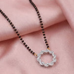 Load image into Gallery viewer, Rhodium plated AD &amp; CZ Studed Pendant Mangalsutra

