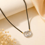 Load image into Gallery viewer, Rhodium plated AD &amp; CZ Studed Pendant Mangalsutra
