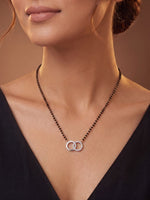 Load image into Gallery viewer, Rhodium plated AD &amp; CZ Studed Pendant Mangalsutra
