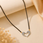 Load image into Gallery viewer, Rhodium plated AD &amp; CZ Studed Pendant Mangalsutra

