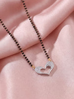 Load image into Gallery viewer, Rhodium plated AD &amp; CZ Studed Pendant Mangalsutra
