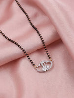 Load image into Gallery viewer, Rhodium plated AD &amp; CZ Studed Pendant Mangalsutra
