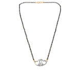 Load image into Gallery viewer, Rhodium plated AD &amp; CZ Studed Pendant Mangalsutra
