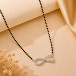 Load image into Gallery viewer, Rhodium plated AD &amp; CZ Studed Pendant Mangalsutra
