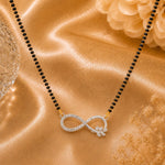 Load image into Gallery viewer, Rhodium plated AD &amp; CZ Studed Pendant Mangalsutra
