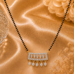 Load image into Gallery viewer, Rhodium plated AD &amp; CZ Studed Pendant Mangalsutra
