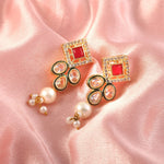 Load image into Gallery viewer, Gold-Plated Kundan-Studded Pearl Beaded Layer Jewellery Set
