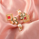 Load image into Gallery viewer, Gold-Plated Kundan-Studded Pearl Beaded Layer Jewellery Set

