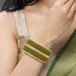 Load image into Gallery viewer, Indian Bollywood Bangle Bracelet Set for Women - 24 Piece (2 Dozen) Multicolor Alloy Gold Tone Stacking Jewelry for Weddings, Parties, Festivals &amp; Gifts (Rani_Pink)

