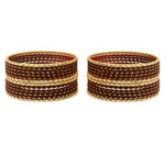 Load image into Gallery viewer, Indian Bollywood Bangle Bracelet Set for Women - 24 Piece (2 Dozen) Multicolor Alloy Gold Tone Stacking Jewelry for Weddings, Parties, Festivals &amp; Gifts (Rani_Pink)
