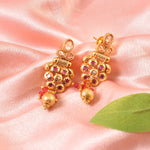 Load image into Gallery viewer, Premium Gold-Plated Ethnic Choker Set with Intricate Floral Motif and Stone Droplets
