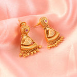 Load image into Gallery viewer, Women Gold-Plated Ruby Red and Emrald Dark Green Stone-Studded Traditional Jewellery Set
