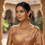 Load image into Gallery viewer, Traditional Gold-Toned Bead &amp; Stone Choker Necklace Set with Jhumkas
