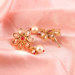 Load image into Gallery viewer, Gold-Toned Multicolour Stone Choker Necklace Set with Earrings
