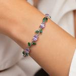 Load image into Gallery viewer, Elegant Rose and Leaf Branch Link Tulip Bracelet for Women
