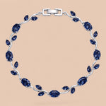 Load image into Gallery viewer, Sapphire Blue Crystal Floral Vine Tulip Bracelet
