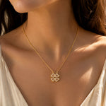 Load image into Gallery viewer, 2-Way Multi Wearing Magnetic Heart Clover Necklace for Women
