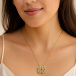 Load image into Gallery viewer, 2-Way Multi Wearing Magnetic Heart Clover Necklace for Women
