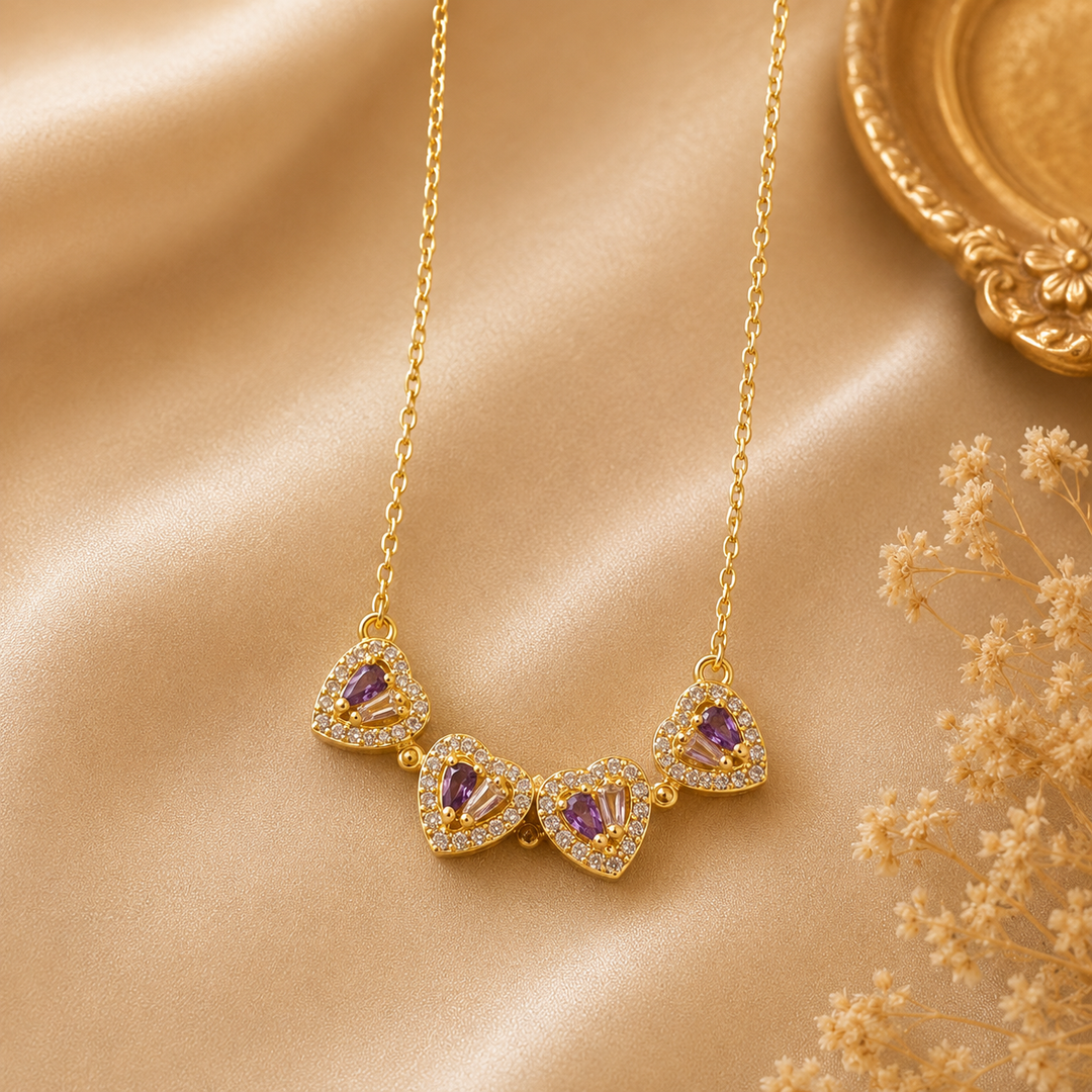 2-Way Multi Wearing Magnetic Heart Clover Necklace for Women